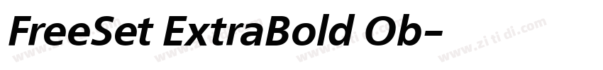 FreeSet ExtraBold Ob字体转换